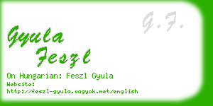 gyula feszl business card